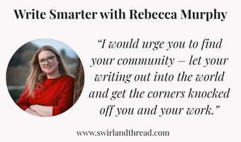 Headshot of Rebecca Murphy with a quote