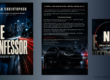 Feature image for The Confessor by Noah Christopher with back & front cover of the book displayed against a dark background